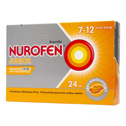 Nurofen Junior narancsízű 100 mg lágy rágókapszula 24 db 