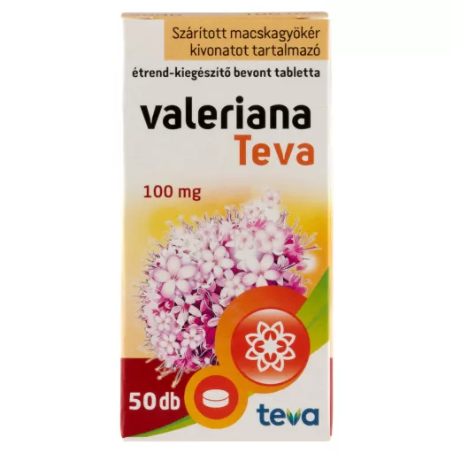 Valeriana TEVA 100 mg étrend-kiegészítő tabletta 50 db