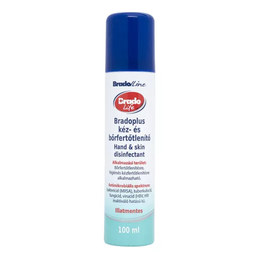 Bradoplus kéz- és bőrfertőtlenítőszer szórófejes 100 ml