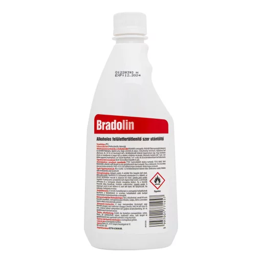 Bradolin alkoholos felületfertőtlenítő utántöltő 500 ml