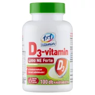   1×1 Vitamin D3-vitamin 4000 NE Forte lime ízű rágótabletta édesítőszerrel 100 db