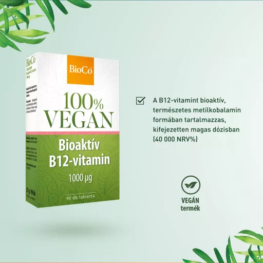 Bioco 100% vegan bioaktív B12-vitamin 1000 mg 90 db