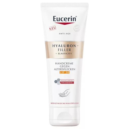 Eucerin Hyaluron-Filler + Elasticity pigmentfolt halványító & bőrfiatalító kézkrém SPF30 75 ml