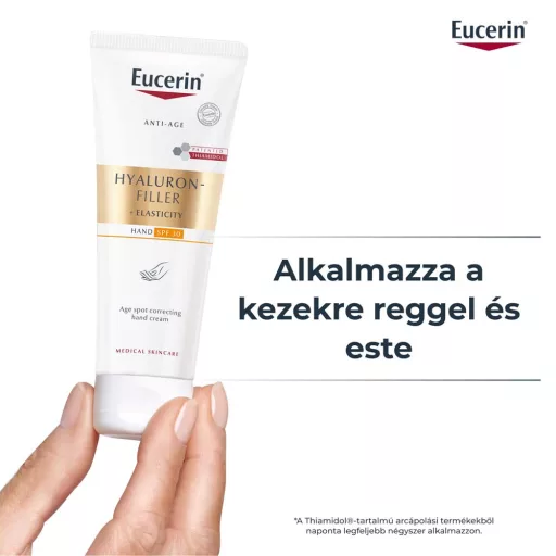 Eucerin Hyaluron-Filler + Elasticity pigmentfolt halványító & bőrfiatalító kézkrém SPF30 75 ml