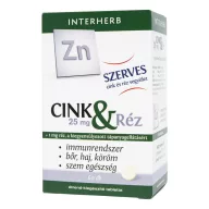 Interherb Szerves cink 25 mg & réz tabletta 60 db