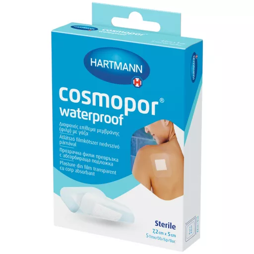 Cosmopor Waterproof steril sebtapasz 7,2×5 cm 5 db