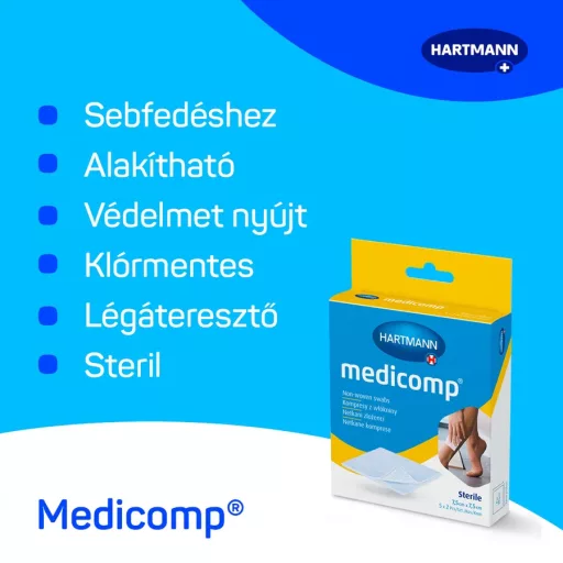 Medicomp nemszőtt sebfedő 10x10 cm 10 db
