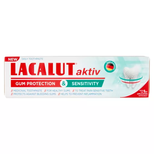 Lacalut aktiv gum protection és sensitivity fogkrém 75 ml