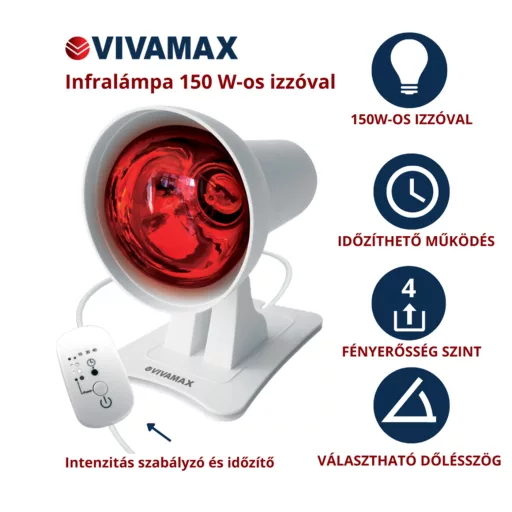 Vivamax Infralámpa extra funkciókkal - 150 W-os izzóval