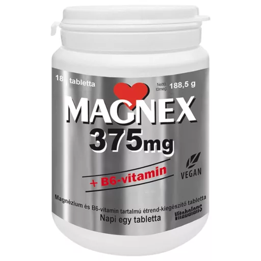 Magnex 375 mg + B6 vitamin tabletta 180 db