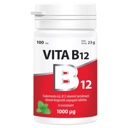 Vitabalans B12-vitamin 1000 mcg étrend-kiegészítő szopogató tabletta 100 db