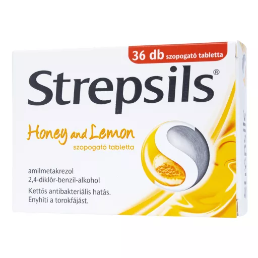 Strepsils Honey and lemon szopogató tabletta 36 db