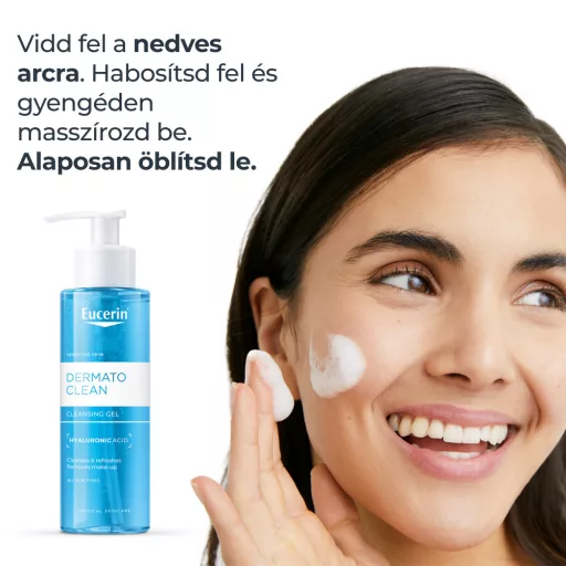 Eucerin DermatoClean mélytisztító, habzó arclemosó zselé 200 ml