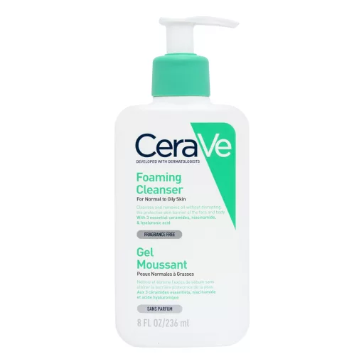 CeraVe tisztító habzó gél arcra és testre 236 ml