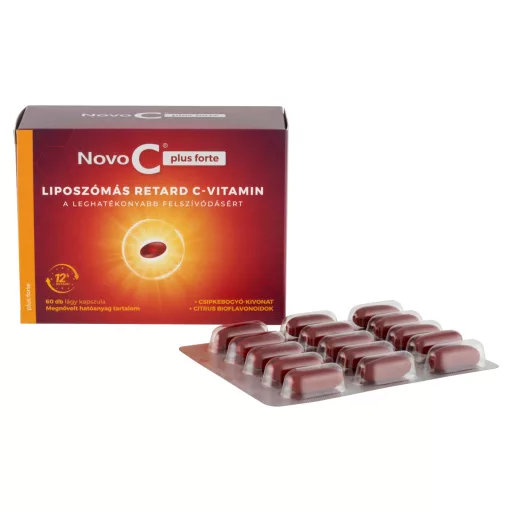 Novo C Plus Forte liposzómás retard C-vitamin lágykapszula 60 db