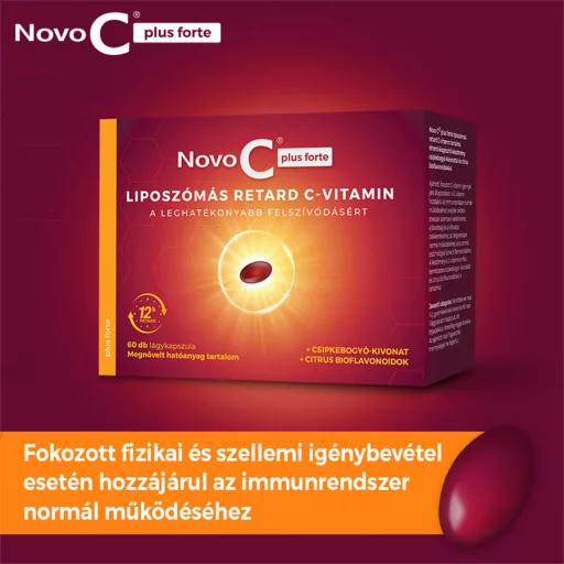 Novo C Plus Forte liposzómás retard C-vitamin lágykapszula 60 db