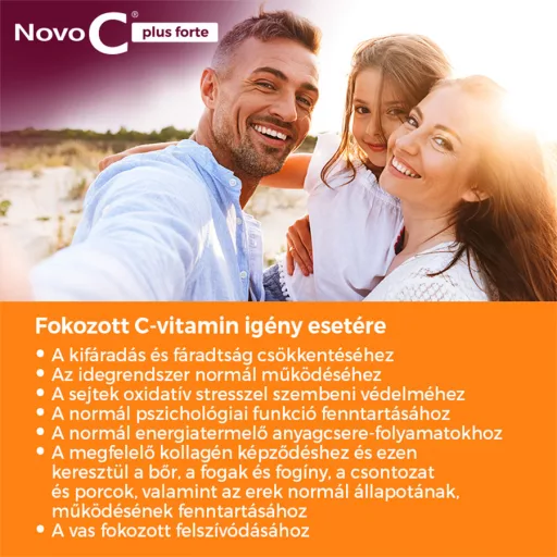 Novo C Plus Forte liposzómás retard C-vitamin lágykapszula 60 db