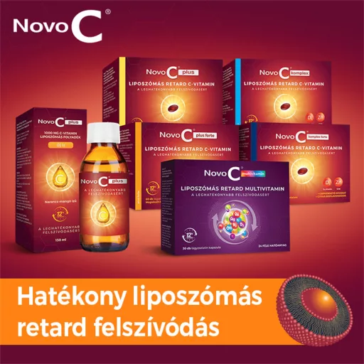 Novo C Plus Forte liposzómás retard C-vitamin lágykapszula 60 db