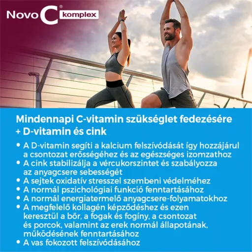 Novo C Komplex + D3 + Cink + Liposzómás Retard C-vitamin 90 db
