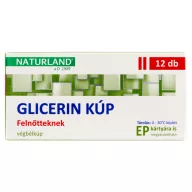 Naturland Glicerin végbélkúp felnőtteknek 12 db