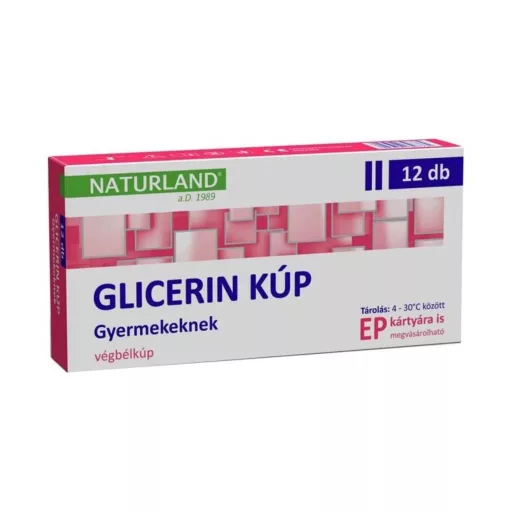 Naturland Glicerin végbélkúp gyermekeknek 12 db