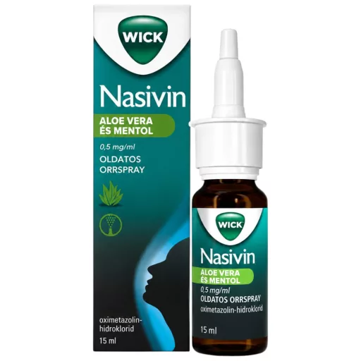 Nasivin Aloe Vera és Mentol 0,5 mg/ml oldatos orrspray 15 ml