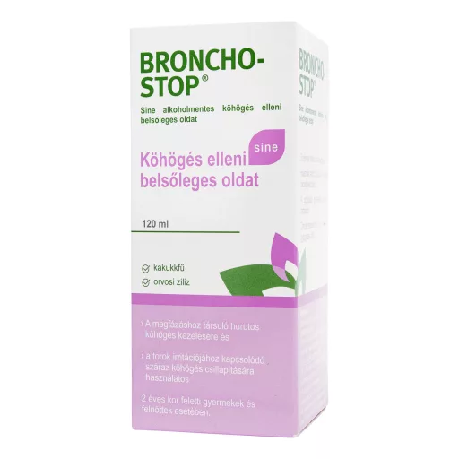 Bronchostop Sine alkoholmentes köhögés elleni belsőleges oldat 120 ml