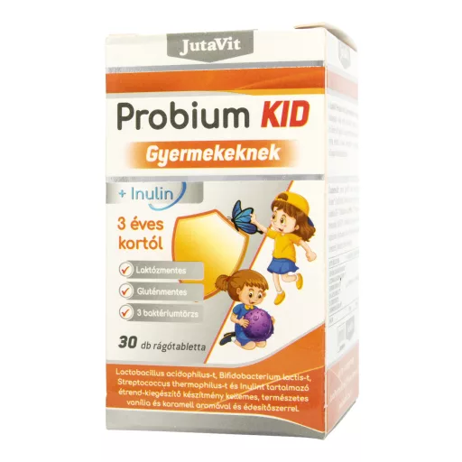 JutaVit Probium Kid gyermekeknek + inulin rágótabletta 30 db
