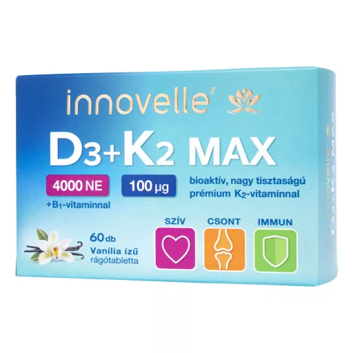 Innovelle D3 + K2 Max 4000 NE rágótabletta 60 db