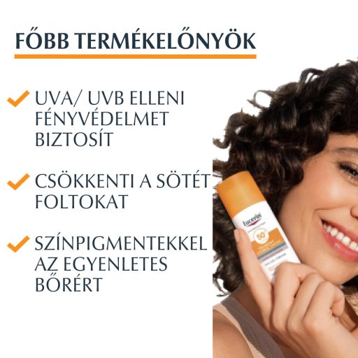Eucerin Sun Pigment Control színezett napozókrém arcra light SPF50+ 50 ml