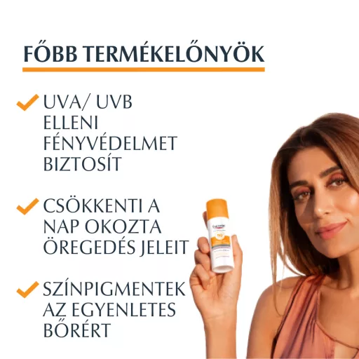Eucerin Sun Photoaging Control Színezett napozó krém arcra light SPF50+ 50 ml