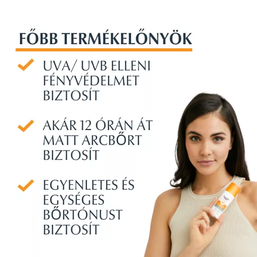 Eucerin Sun Oil Control színezett napozó krém-gél arcra medium SPF50+ 50 ml