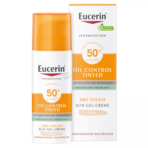 Eucerin Sun Oil Control színezett napozó gél-krém arcra light SPF50+ 50 ml