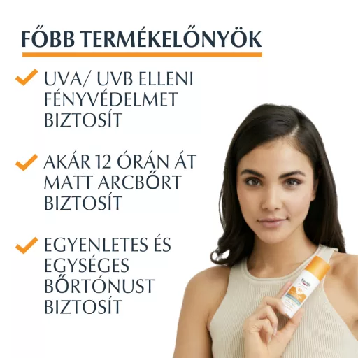 Eucerin Sun Oil Control színezett napozó gél-krém arcra light SPF50+ 50 ml