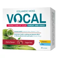 Vocal szopogatótabletta izlandi zuzmóval, C-vitaminnal cseresznye ízű 24 db