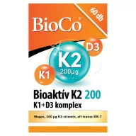 BioCo Bioaktív K2 200 mcg + K1 + D3 komplex tabletta 60 db