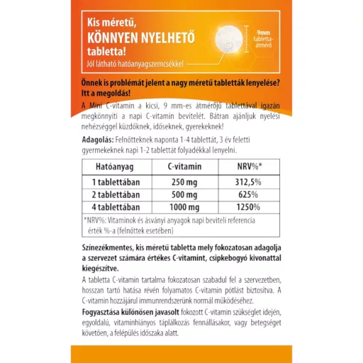 BioCo Mini C-vitamin csipkebogyóval tabletta 120 db