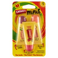   Carmex mini pack eper, cseresznye, ananász-menta tubusos ajakápolók 3 x 5 g