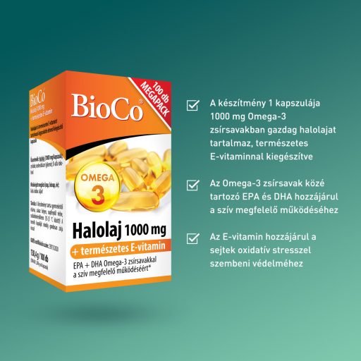 BioCo Halolaj 1000 mg + E-vitamin kapszula 100 db