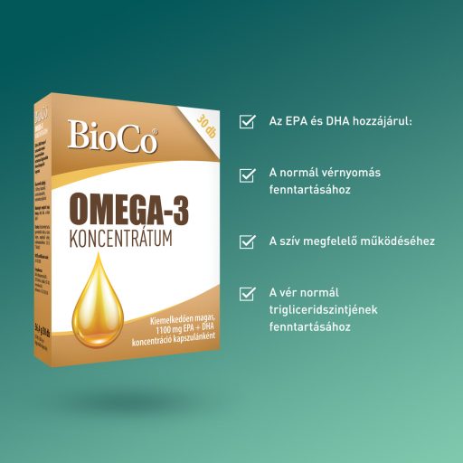 BioCo Omega-3 koncentrátum kapszula 30 db 