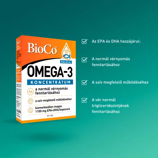 BioCo Omega-3 koncentrátum kapszula 30 db
