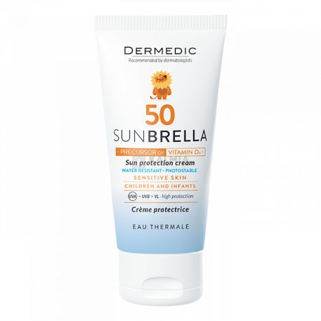 Dermedic Sunbrella Baby napfényvédő SPF50 arckrém 1 hónapos kortól 50 ml