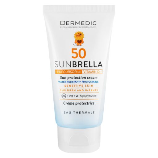 Dermedic Sunbrella Baby napfényvédő SPF50 arckrém 1 hónapos kortól 50 ml