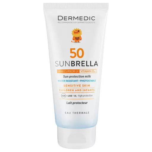 Dermedic Sunbrella Baby napfényvédő SPF50 tej 1 hónapos kortól 100 ml