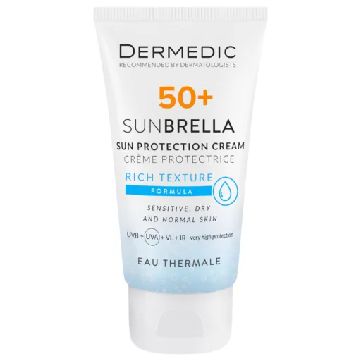 Dermedic Sunbrella fényvédő SPF50+ arckrém száraz és normál bőrre 50 ml