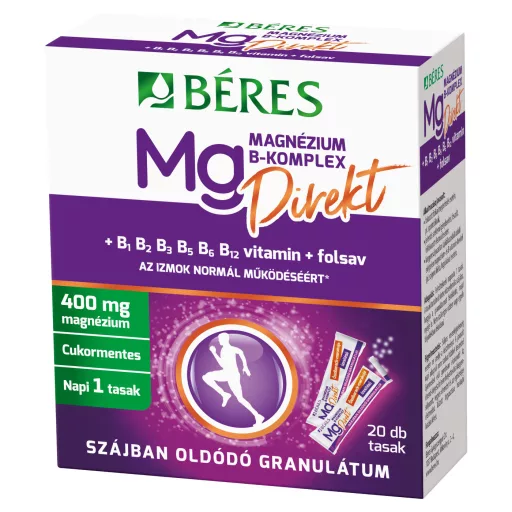 Béres Magnézium B-Komplex Direkt szájban oldódó granulátum 20 tasak