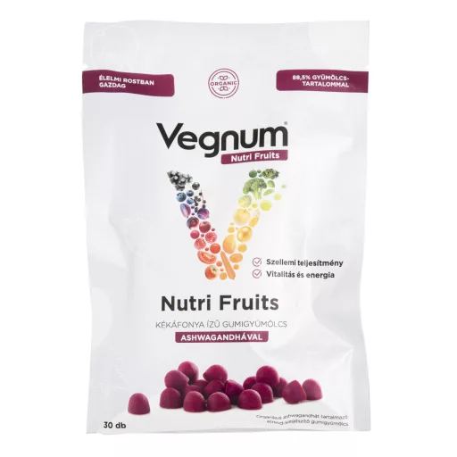 Vegnum NutriFruits kékáfonya gumigyümölcs ashwagandhával 30 db