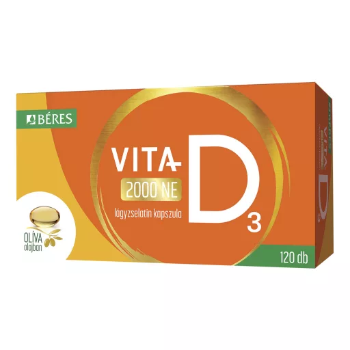 Béres Vita-D3 2000 NE lágyzselatin kapszula 120 db