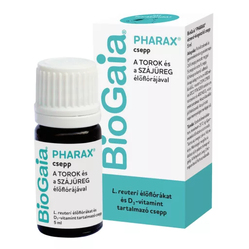 BioGaia Pharax élőflóra és D3-vitamin csepp 6 hónapos kortól 5 ml