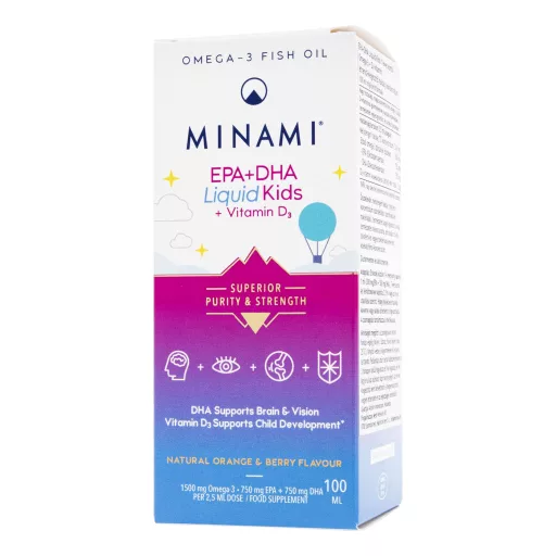 Minami EPA + DHA Liquid Kids + D3-vitamin folyadék 100 ml